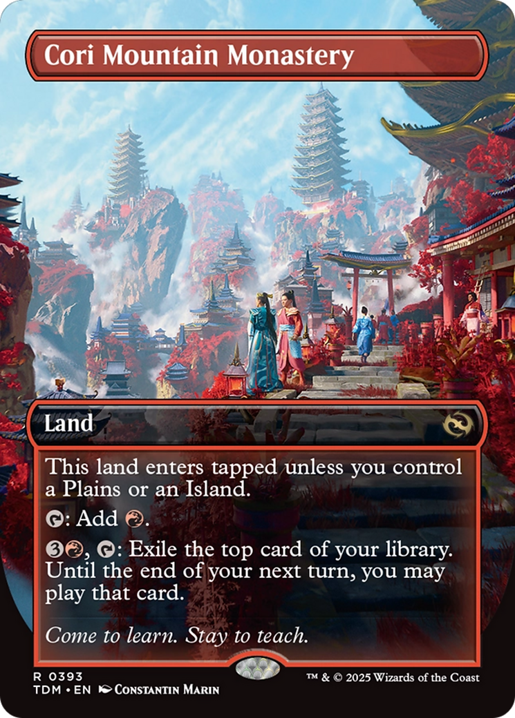 Cori Mountain Monastery (Borderless) (393) [Tarkir: Dragonstorm]  Foil