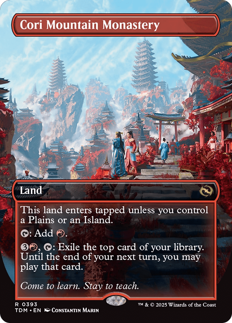 Cori Mountain Monastery (Borderless) (393) [Tarkir: Dragonstorm]  Foil