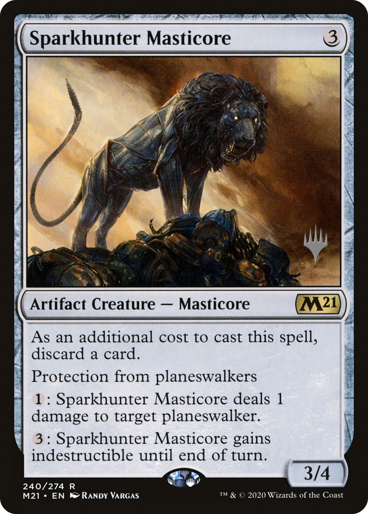 Sparkhunter Masticore (Promo Pack) [Core Set 2021 Promos] Foil