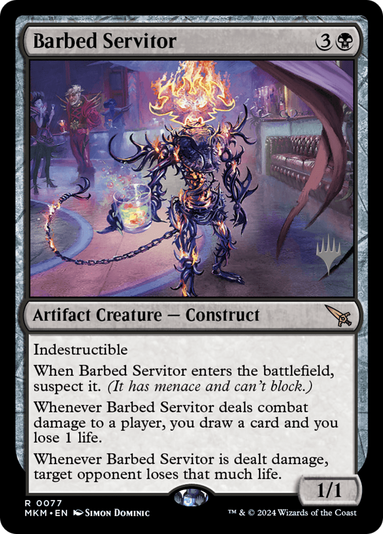 Barbed Servitor (Promo Pack) [Murders at Karlov Manor Promos] Foil