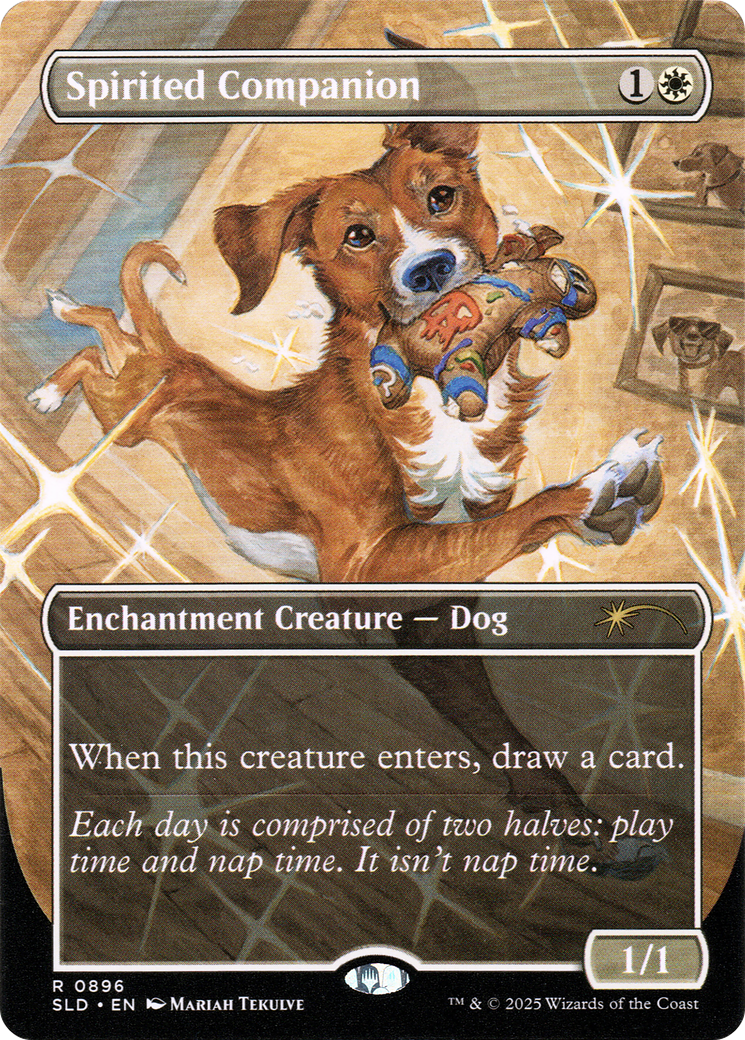 Spirited Companion (896) [Secret Lair Drop]  (Borderless) Foil