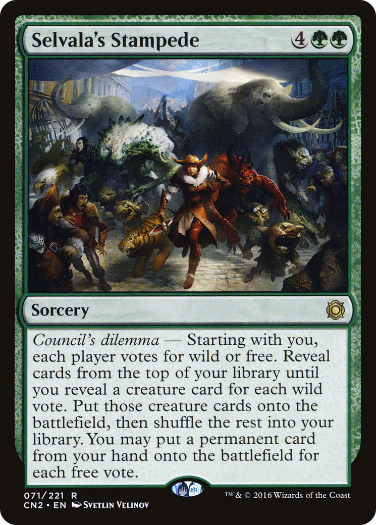 Selvala's Stampede [Conspiracy: Take the Crown] Foil
