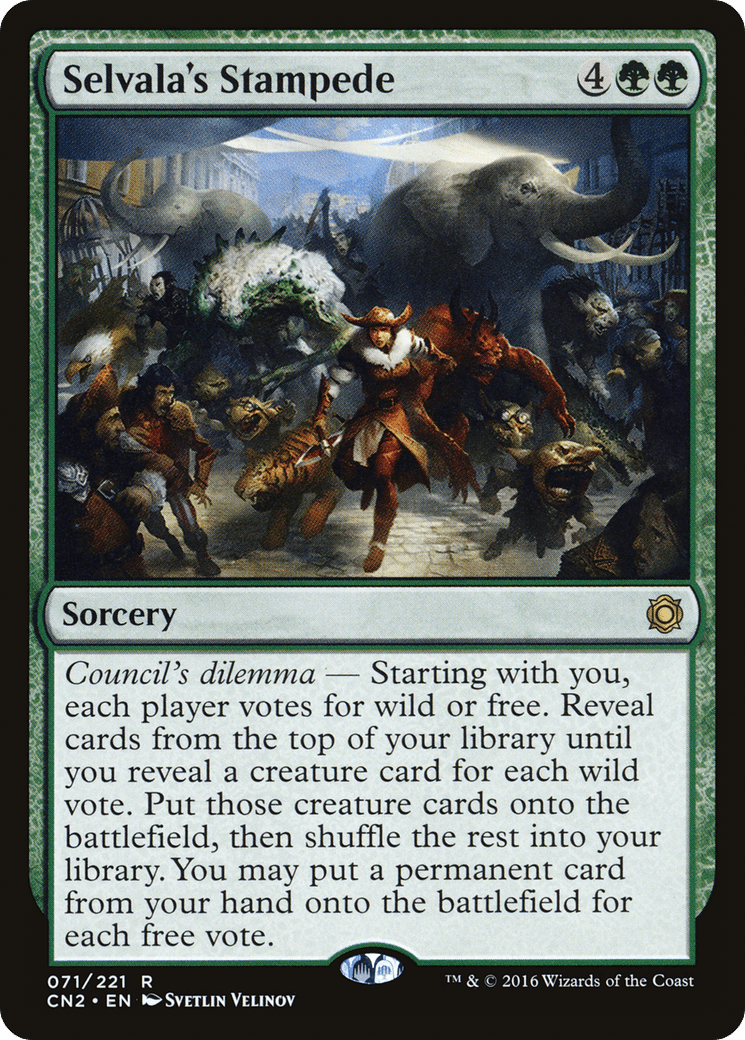 Selvala's Stampede [Conspiracy: Take the Crown] Foil