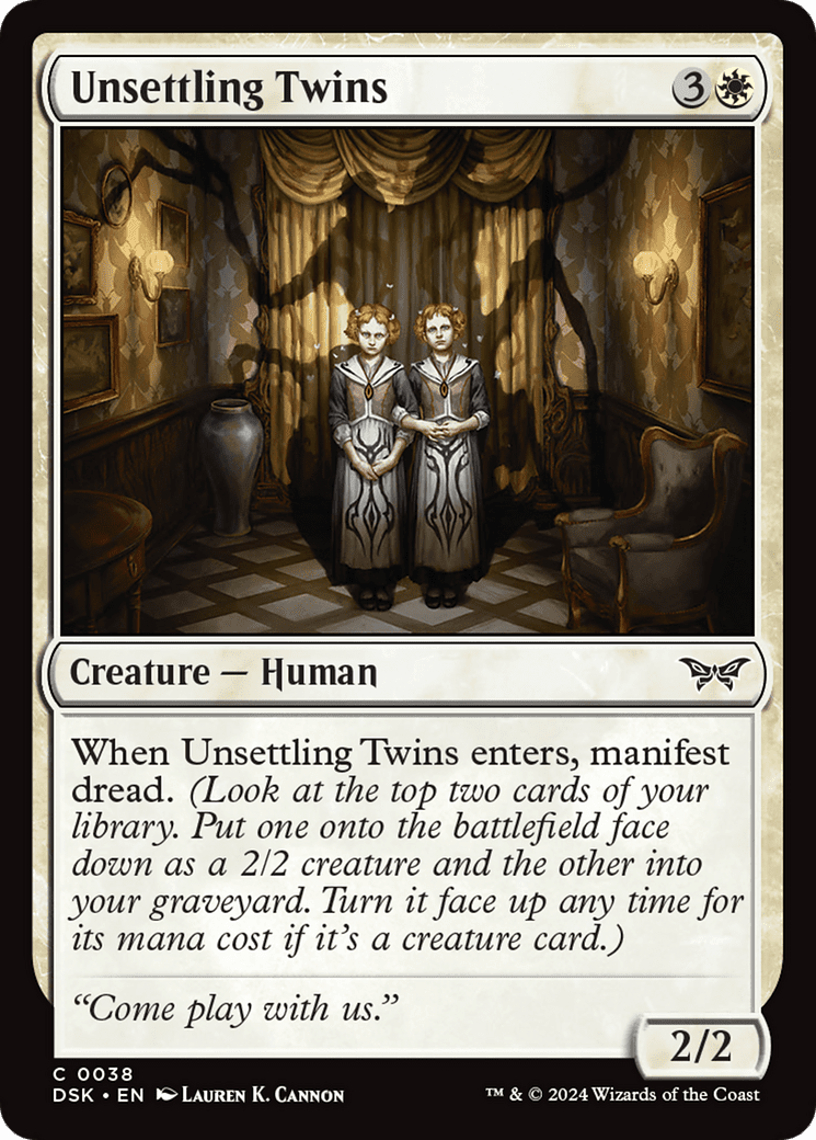 Unsettling Twins [Duskmourn: House of Horror] Foil
