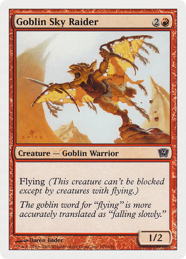 Goblin Sky Raider [Ninth Edition] Foil