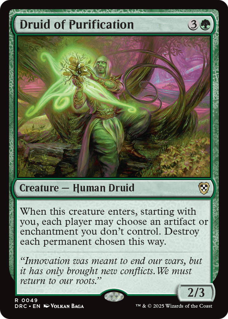 Druid of Purification (-049) [Commander: Aetherdrift]