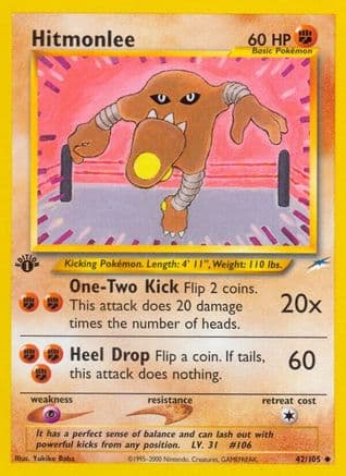 Hitmonlee 042/105 - Neo Destiny 1st Edition
