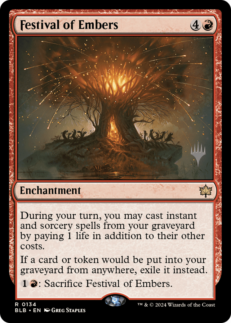 Festival of Embers (Promo Pack) [Bloomburrow Promos] Foil