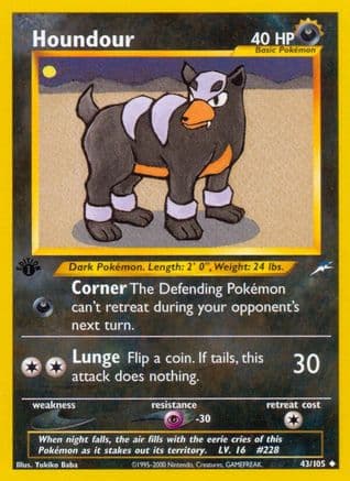 Houndour 043/105 - Neo Destiny 1st Edition