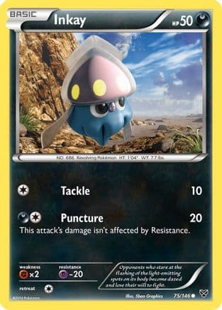 Inkay 75/146 - XY Base Set Reverse Holofoil