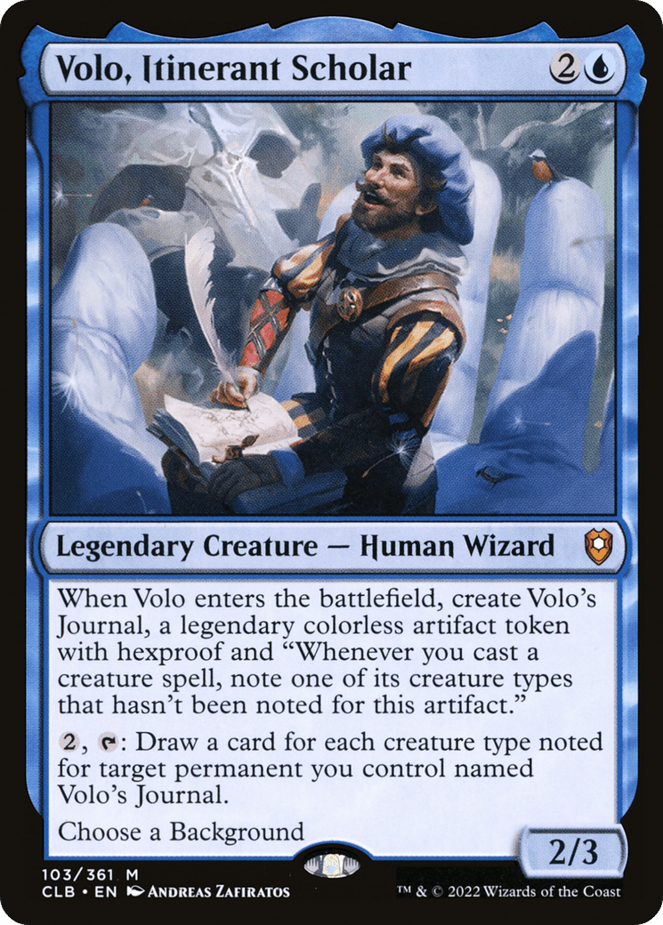 Volo, Itinerant Scholar [Commander Legends: Battle for Baldur's Gate] Foil