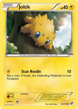 Joltik 044/114 - Black and White Reverse Holofoil