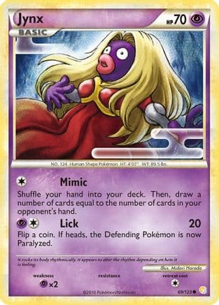 Jynx 069/123 - HeartGold SoulSilver Reverse Holofoil