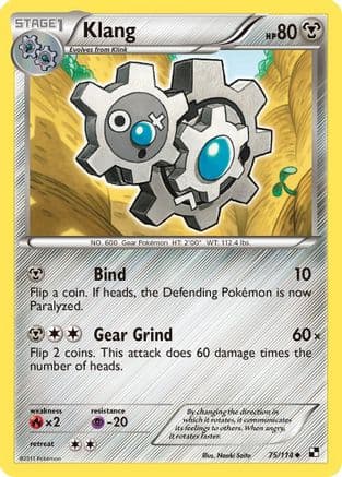 Klang 75/114 - Black and White Reverse Holofoil