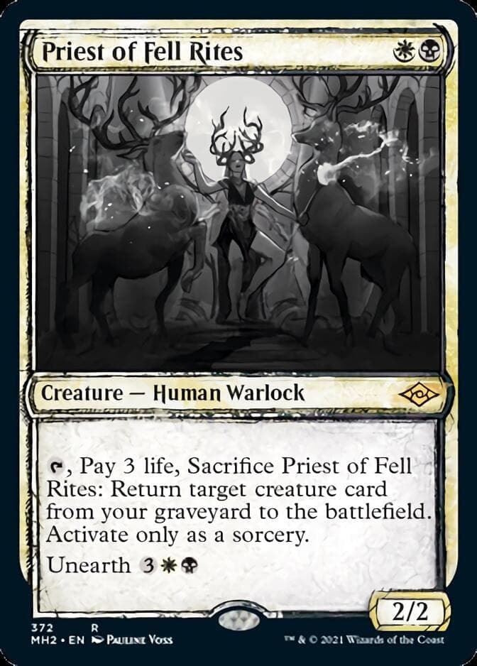 Priest of Fell Rites (Sketch) [Modern Horizons 2] Foil