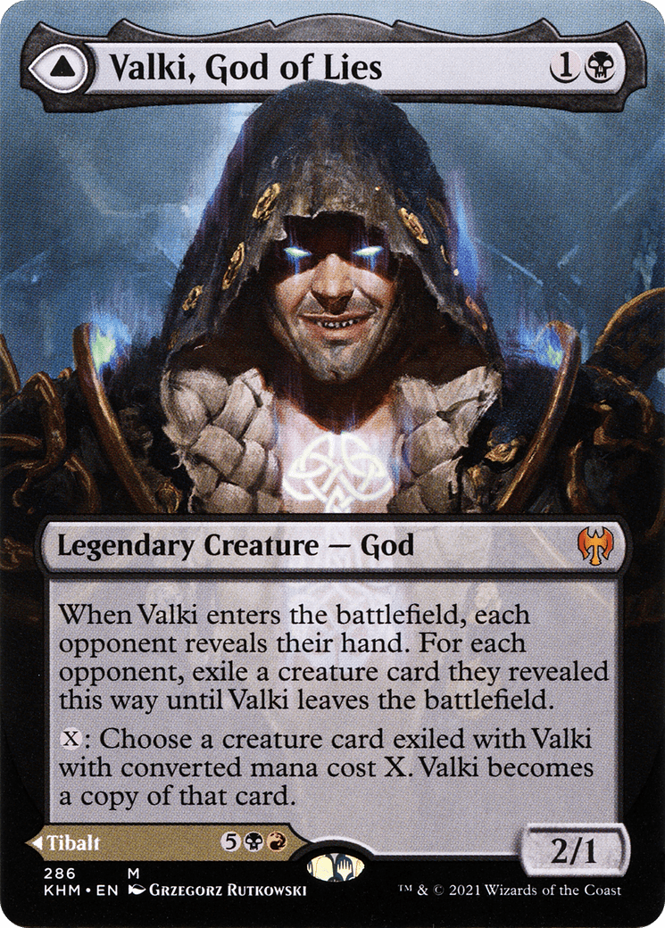 Valki, God of Lies // Tibalt, Cosmic Impostor (Borderless) [Kaldheim] Foil