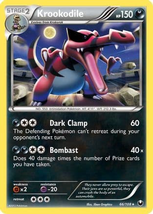 Krookodile  - Reverse Holofoil Dark Explorers - Holo Rare