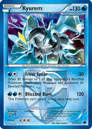 Kyurem (Team Plasma)  - Reverse Holofoil Plasma Freeze - Holo Rare