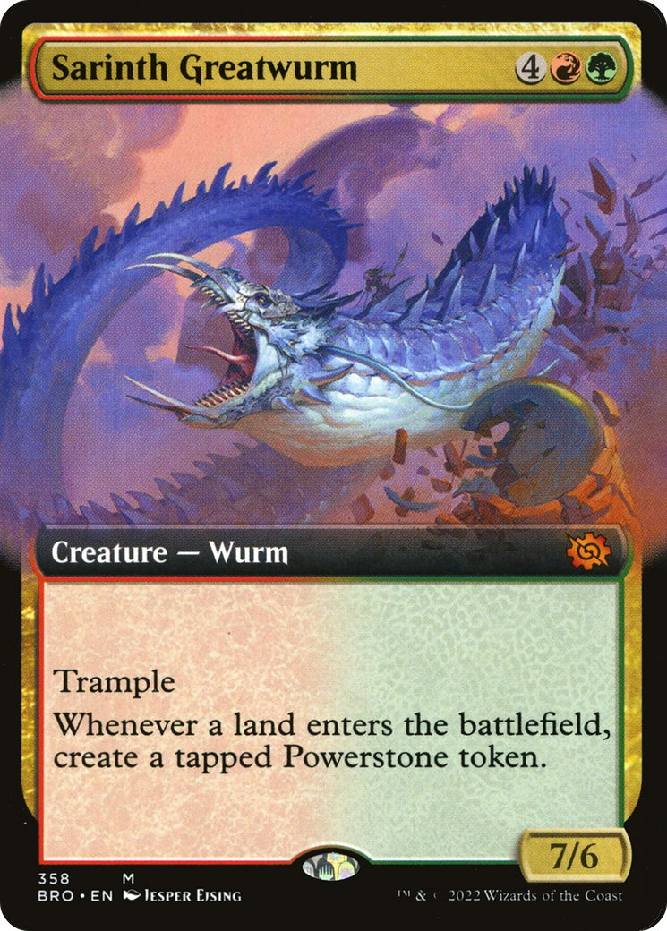 Sarinth Greatwurm (Extended Art) [The Brothers' War] Foil