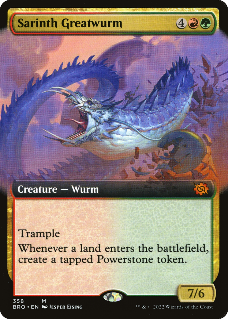 Sarinth Greatwurm (Extended Art) [The Brothers' War] Foil