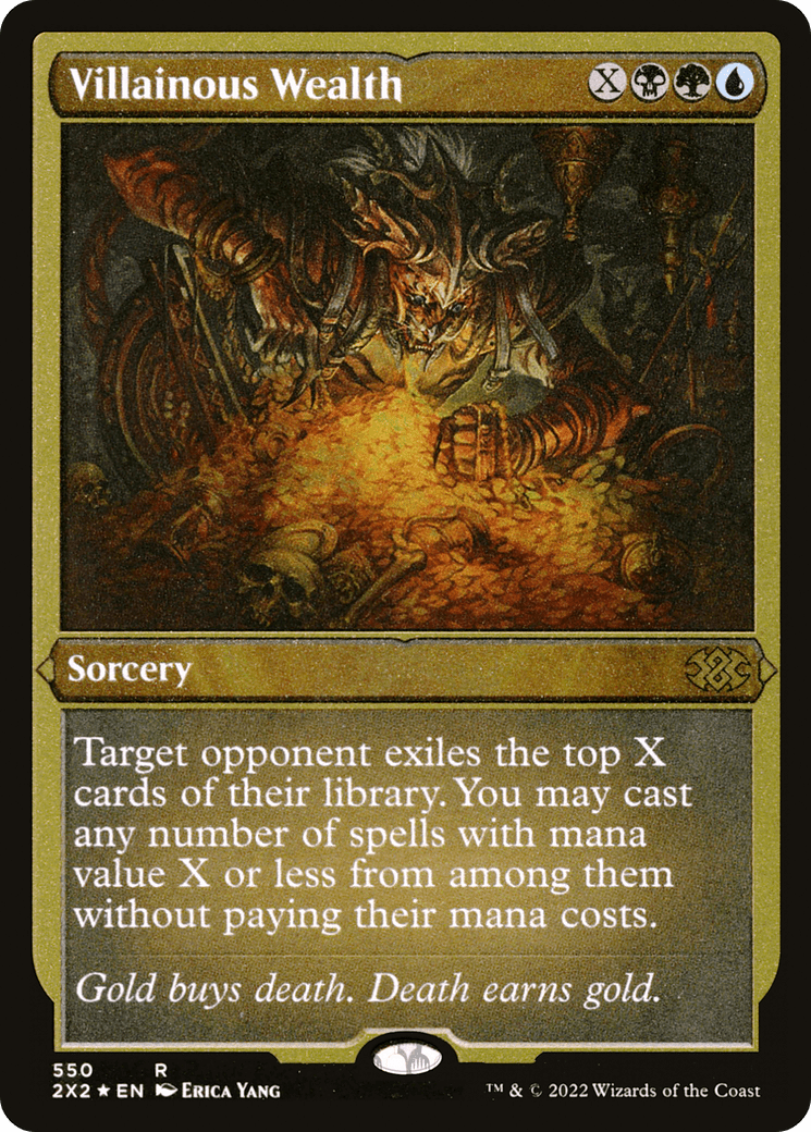 Villainous Wealth (Foil Etched) |  Foil (550) [Double Masters 2022]