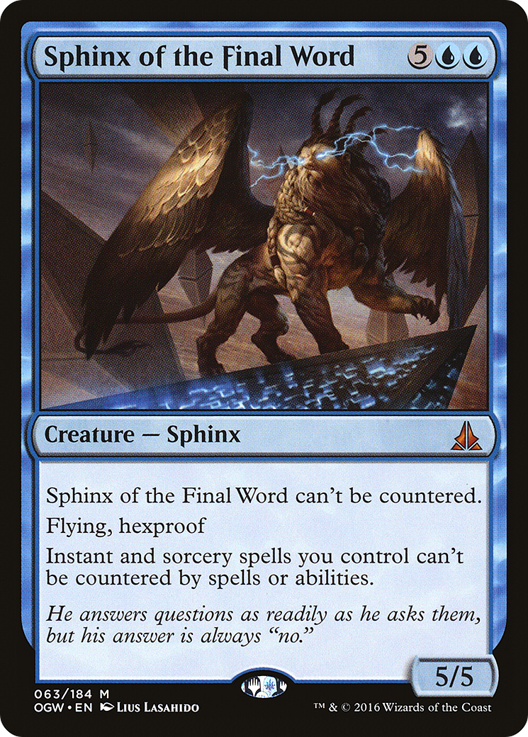Sphinx of the Final Word [Oath of the Gatewatch] Foil