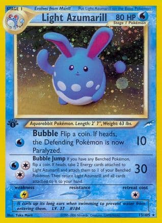Light Azumarill 013/105 - Neo Destiny 1st Edition Holofoil