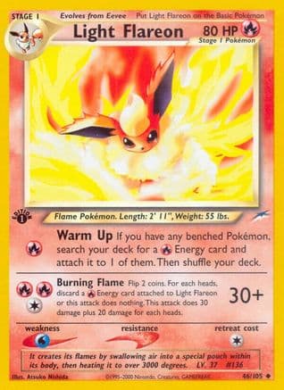 Light Flareon 046/105 - Neo Destiny 1st Edition
