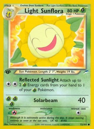 Light Sunflora 072/105 - Neo Destiny 1st Edition