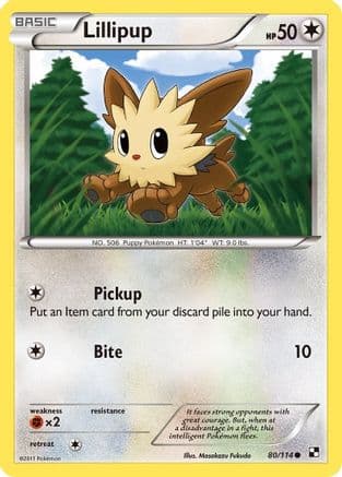 Lillipup 80/114 - Black and White Reverse Holofoil