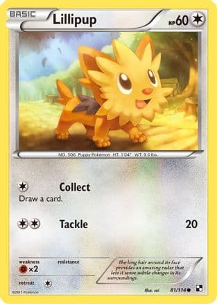 Lillipup 81/114 - Black and White Reverse Holofoil