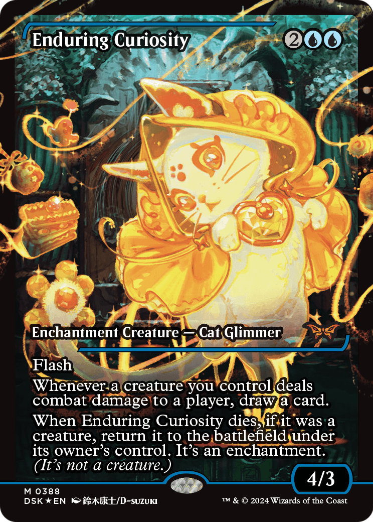 Enduring Curiosity (Japanese Showcase) [Duskmourn: House of Horror] Foil
