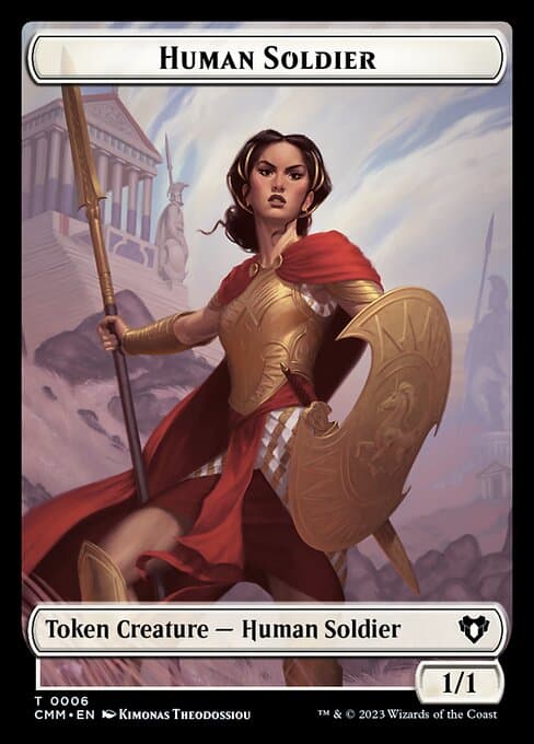 Elemental (0037) // Human Soldier Double-Sided Token [Commander Masters Tokens] Foil
