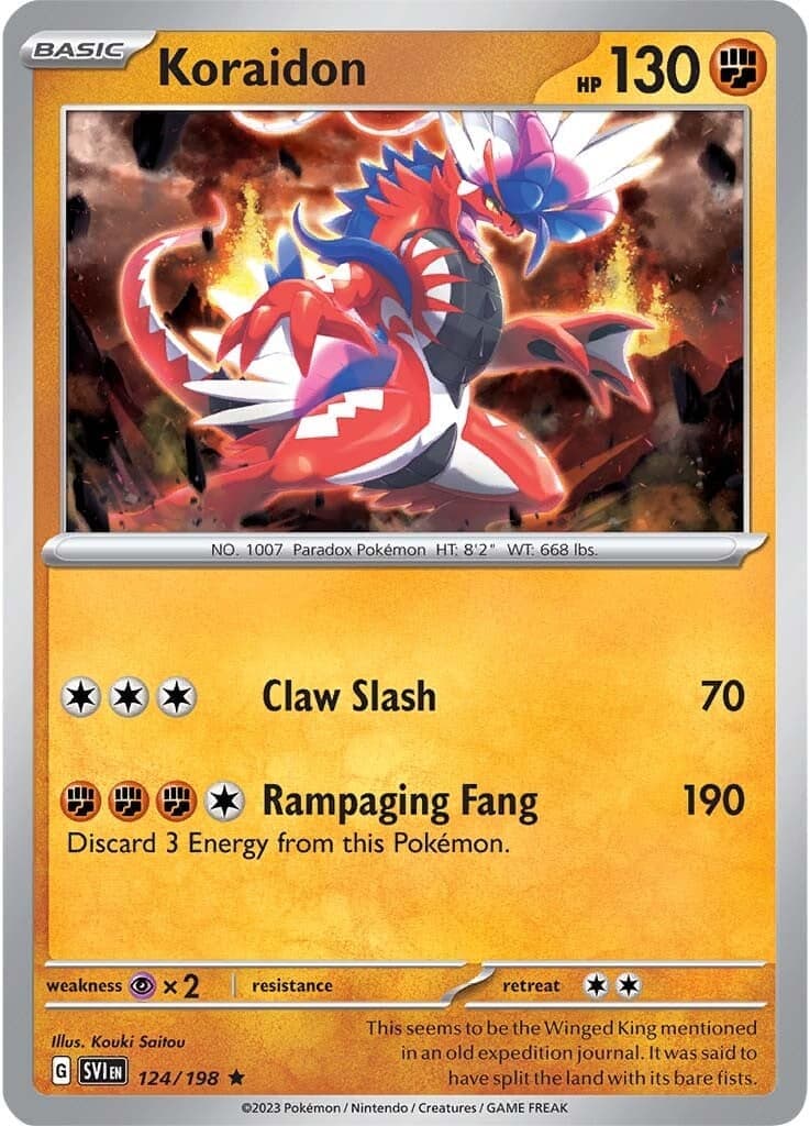 Koraidon 124  - Reverse Holofoil SV01 Scarlet & Violet Base Set - Rare