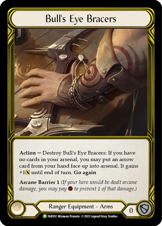 Bull's Eye Bracers (Golden) [FAB102] (Promo)  Cold Foil