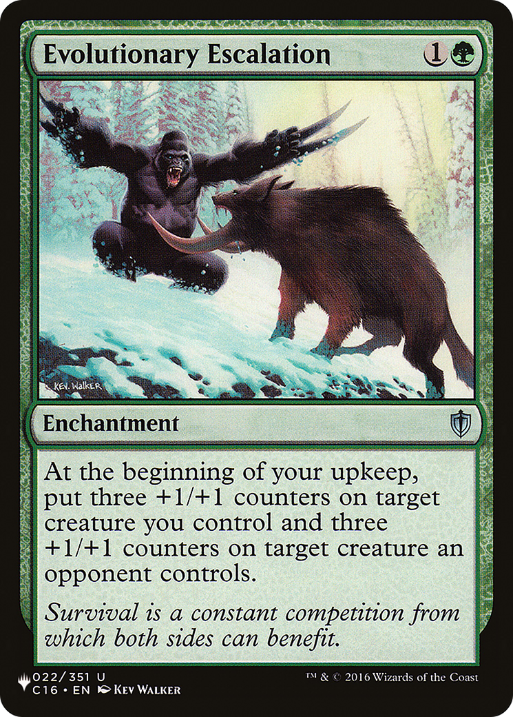 Evolutionary Escalation |  (C16-22) [The List]