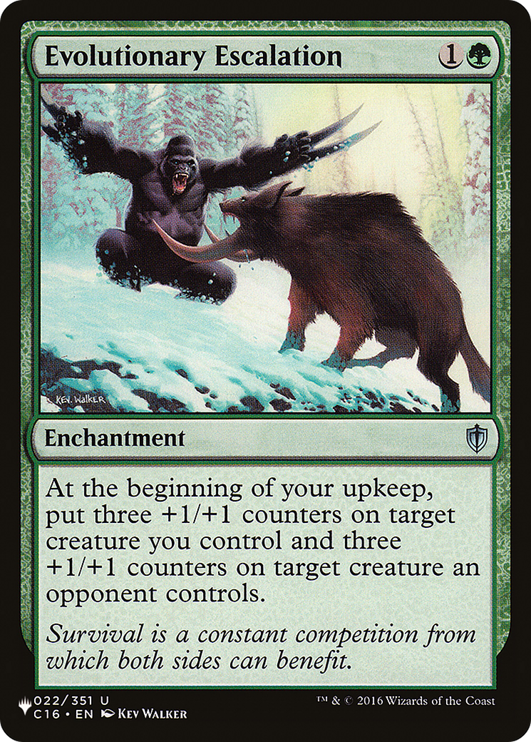 Evolutionary Escalation |  (C16-22) [The List]