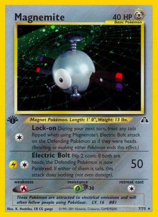 Magnemite 7/75 - Neo Discovery 1st Edition Holofoil