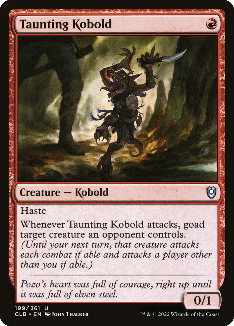 Taunting Kobold [Commander Legends: Battle for Baldur's Gate] Foil