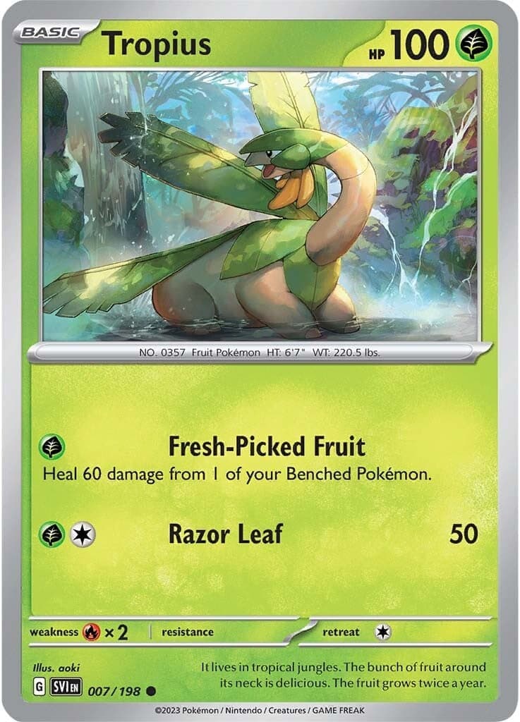 Tropius 007- SV01 Scarlet & Violet Base Set Reverse Holofoil
