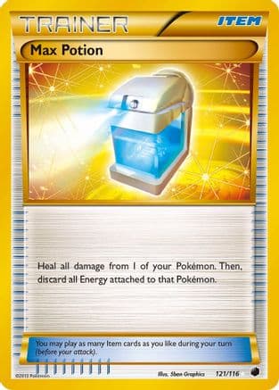 Max Potion ( Secret Rare) 121/116 - Plasma Freeze Holofoil