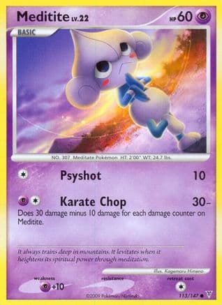 Meditite  - Reverse Holofoil Supreme Victors - Common