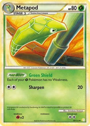 Metapod - HeartGold SoulSilver Reverse Holofoil