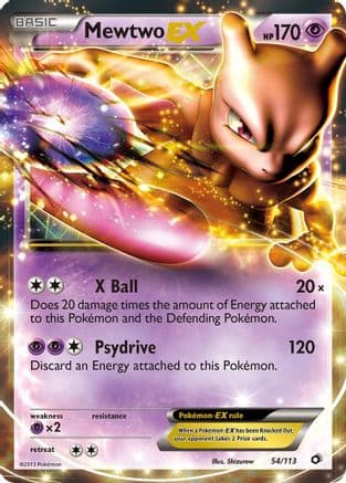 Mewtwo EX 54/113 - Legendary Treasures Holofoil