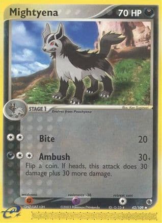 Mightyena 42/109 - Ruby and Sapphire Reverse Holofoil
