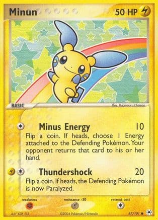 Minun 067/101  - Reverse Holofoil Hidden Legends - Common