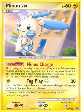 Minun 32/132 - Secret Wonders Reverse Holofoil