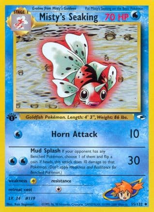Misty's Seaking 055/132 - Gym Heroes 1st Edition