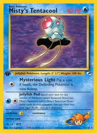 Misty's Tentacool 032/132 - Gym Heroes 1st Edition