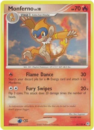 Monferno 056/130 - Diamond and Pearl Reverse Holofoil